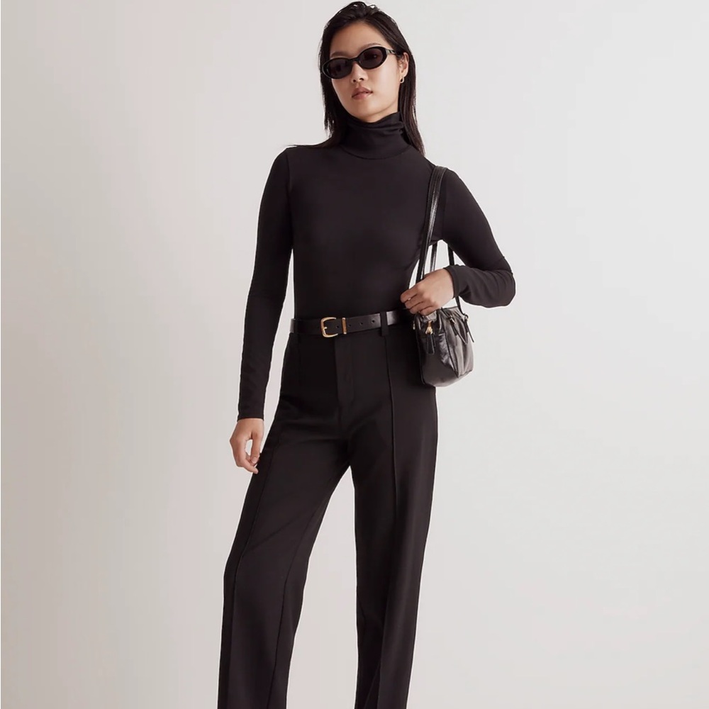Madewell Black Turtleneck Thong Bodysuit Size Small NWT